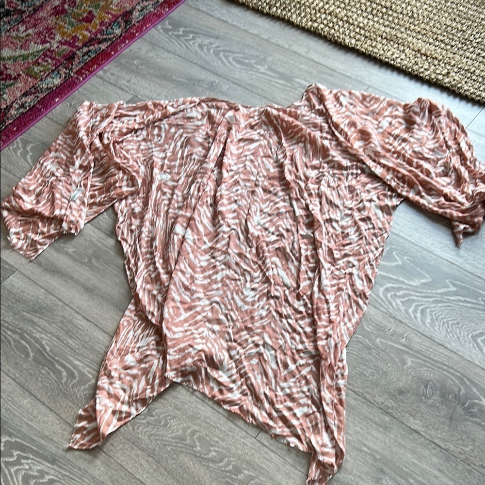Women's Zebra Print Shawl Cover Up